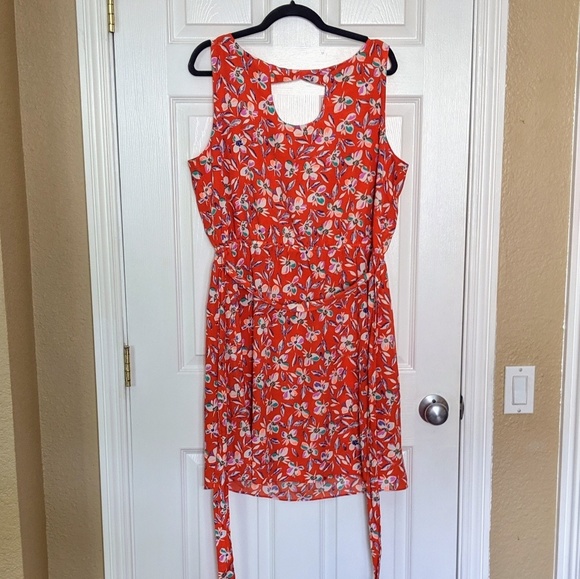 Gap Keyhole Back Dress with Waist Tie - Picture 4 of 5
